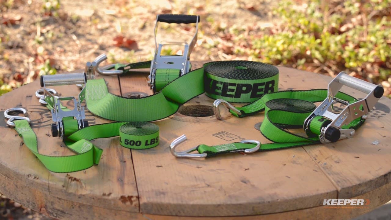 KEEPER Chrome Ratchet Tie Downs